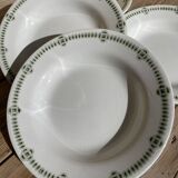 Set of 4 Creil and Montéreau soup plates