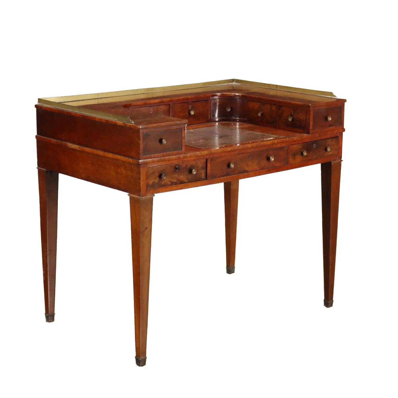 Antique writing desk Carlton House Desk George III '800 mahogany brass