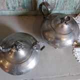Teapot and sugar bowl set from James Dixon & Sons from Shefield in silver plating