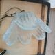 Vintage frosted blown glass pendant light