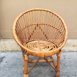 Fauteuil enfant en rotin