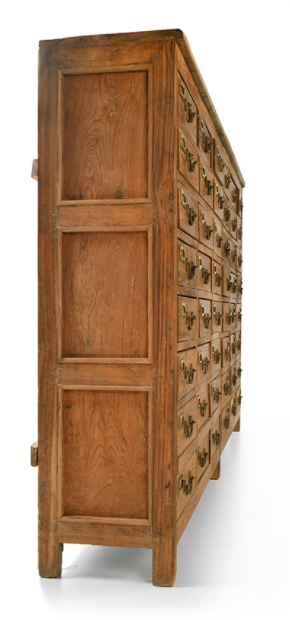 Wooden chest of drawers with 40 drawers