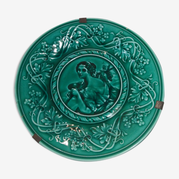 19th-century enamelled dabtine plate
