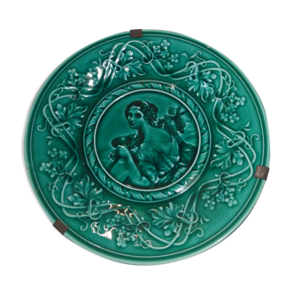 19th-century enamelled dabtine plate