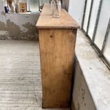 Enfilade de métier en chêne avec portes vitrées
