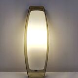 Veca vintage Art Deco white and amber glass wall lamp