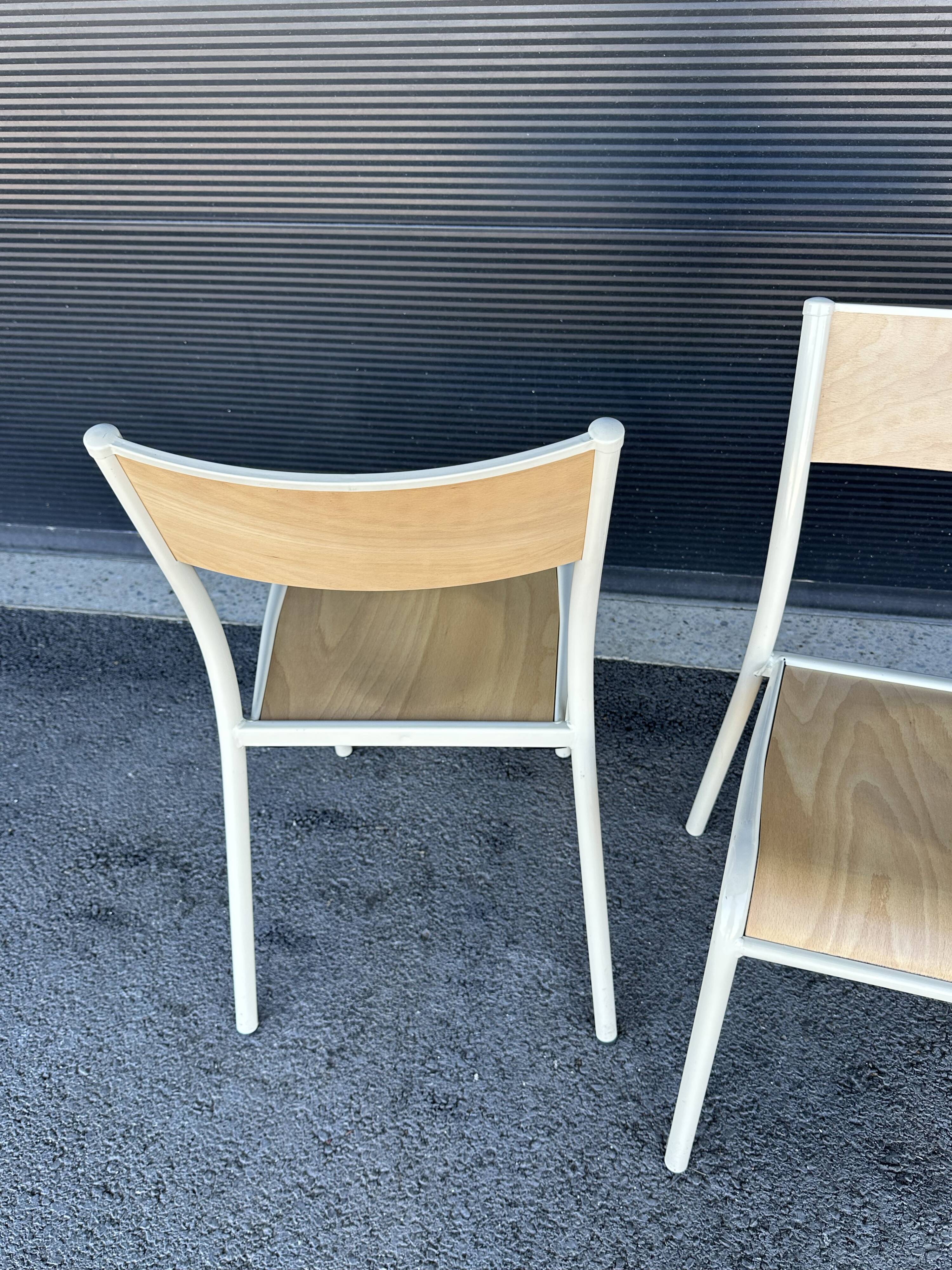 Paire de chaise Mullca 510 version beige et naturel