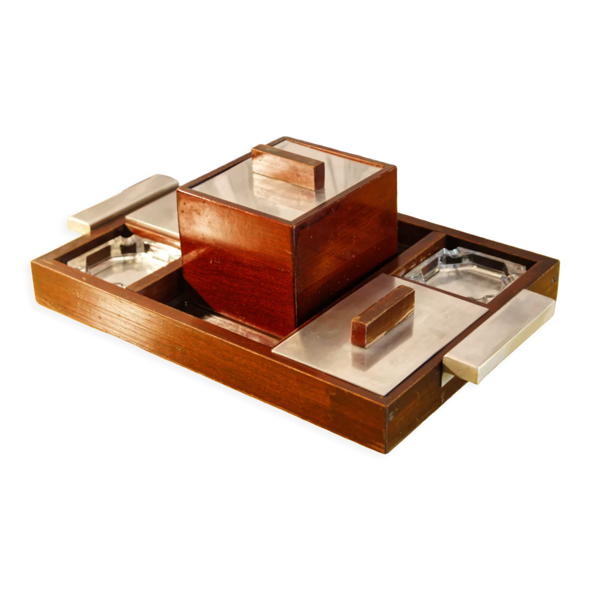 Mahogany smoking kit, 50s