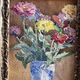 Early 20th century painting "The bouquet in the blue vase"