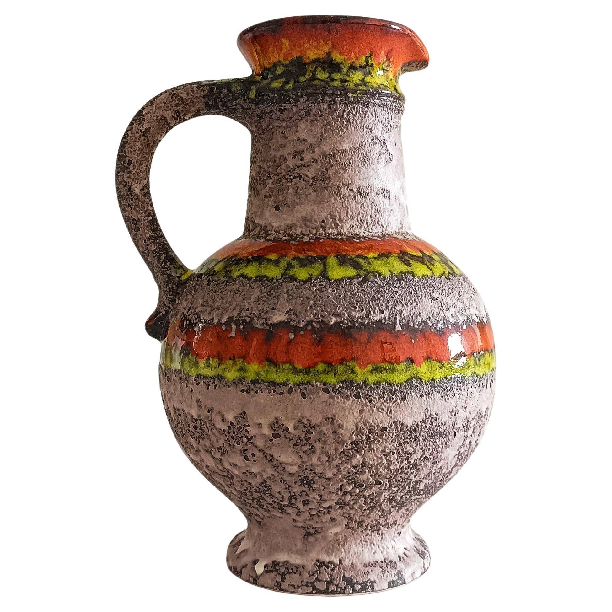 Mid Century West German Ceramic Pitcher by Heinz Hommerich for Übelacker, 1960s