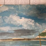 Marine Oil on panel Brittany Trestel beach