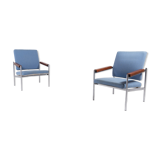 Pair of lounge chairs by Kay Boeck Hansen for Fritz Hansen Denmark 1970