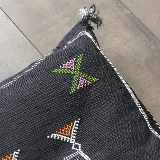 Coussin berbère sabra noir