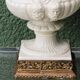 Pair of Medicis Borghese vases in porcelain biscuit and brass.