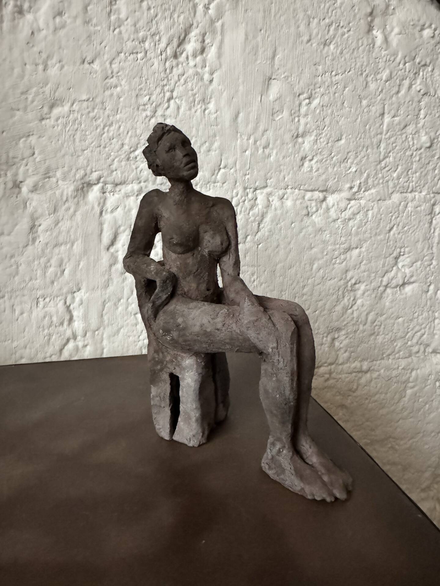 Sculpture étude d’un nu céramique raku