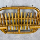 60s Rattan Coat Rack Italy Olaf Von Bohr Style