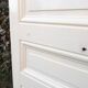 Communication door H219.5xL80cm, old panelled and moulded.