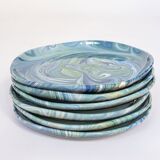 6 Large Absinthe Plates