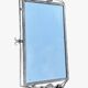 Art Deco mirror from the 1930s in silvered wrought iron, decorated with roses.