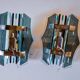 Pair of Veca wall lights, green murano glass, Italy 1970