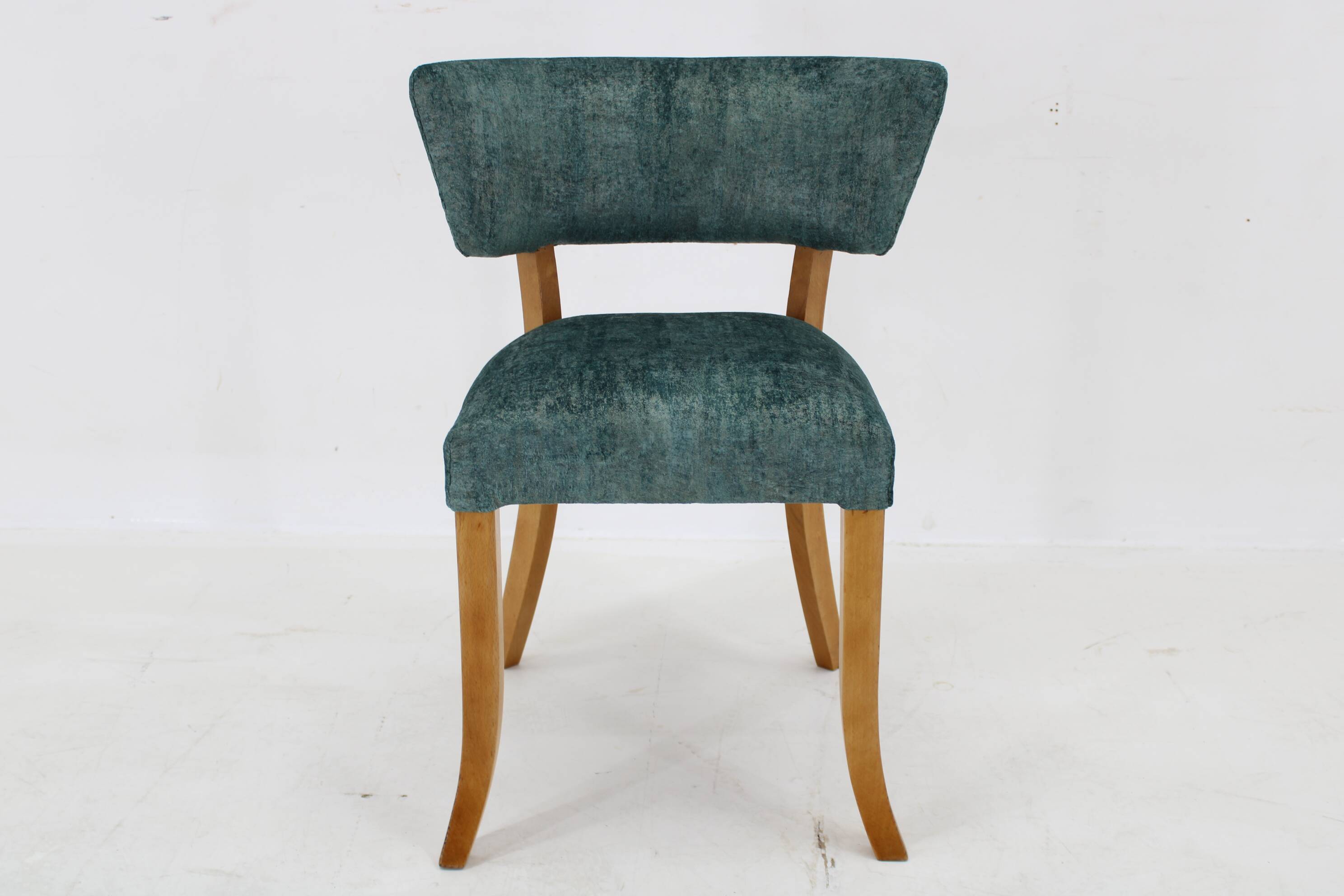 1950s Side Chair in Velvet , Italy