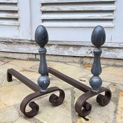 Paire de CHENETS Géométriques VINTAGE