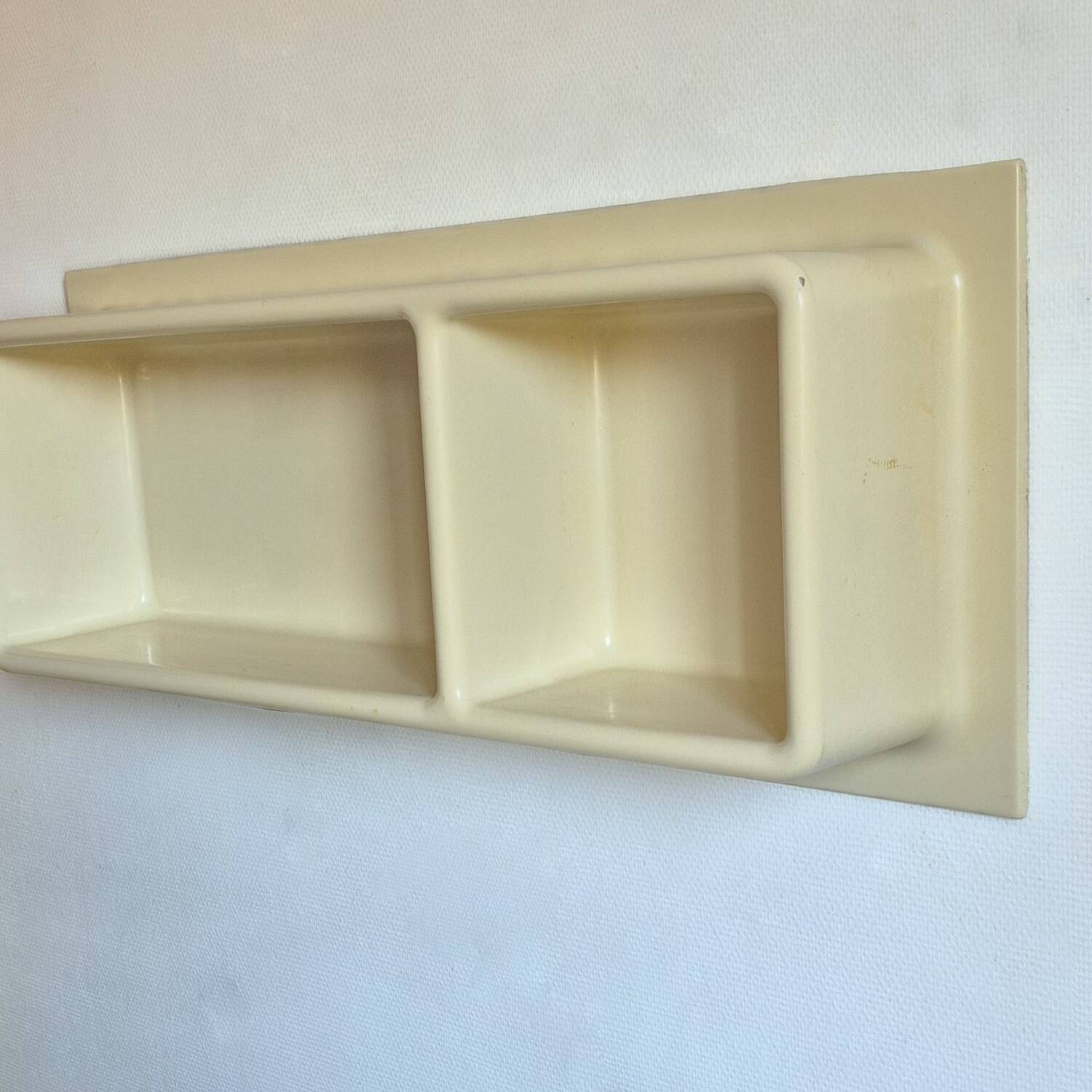 Prisunic vintage cream wall shelf