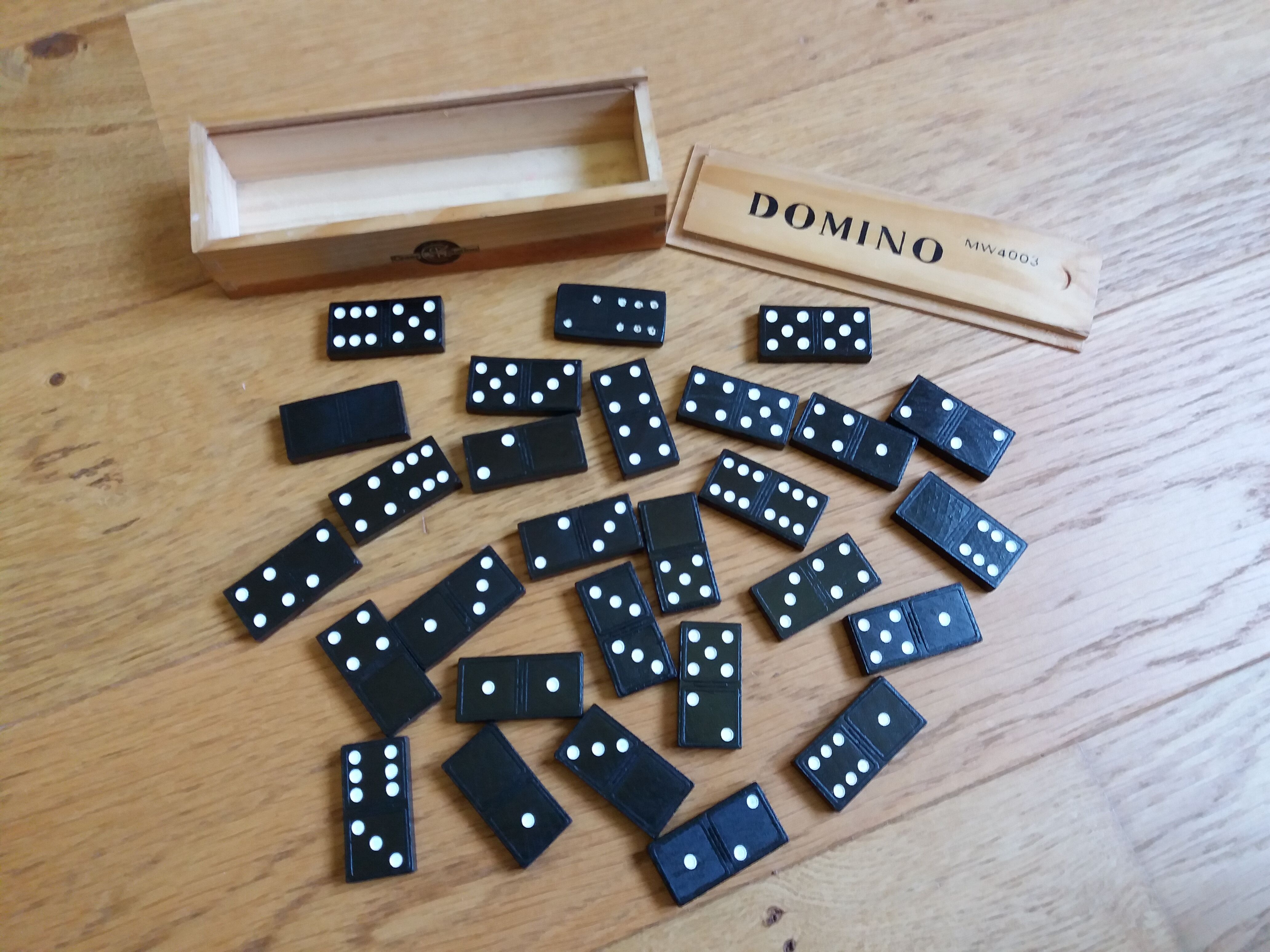 Wooden domino game