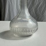 Mini vintage glass soliflore vase with ball belly H12.5
