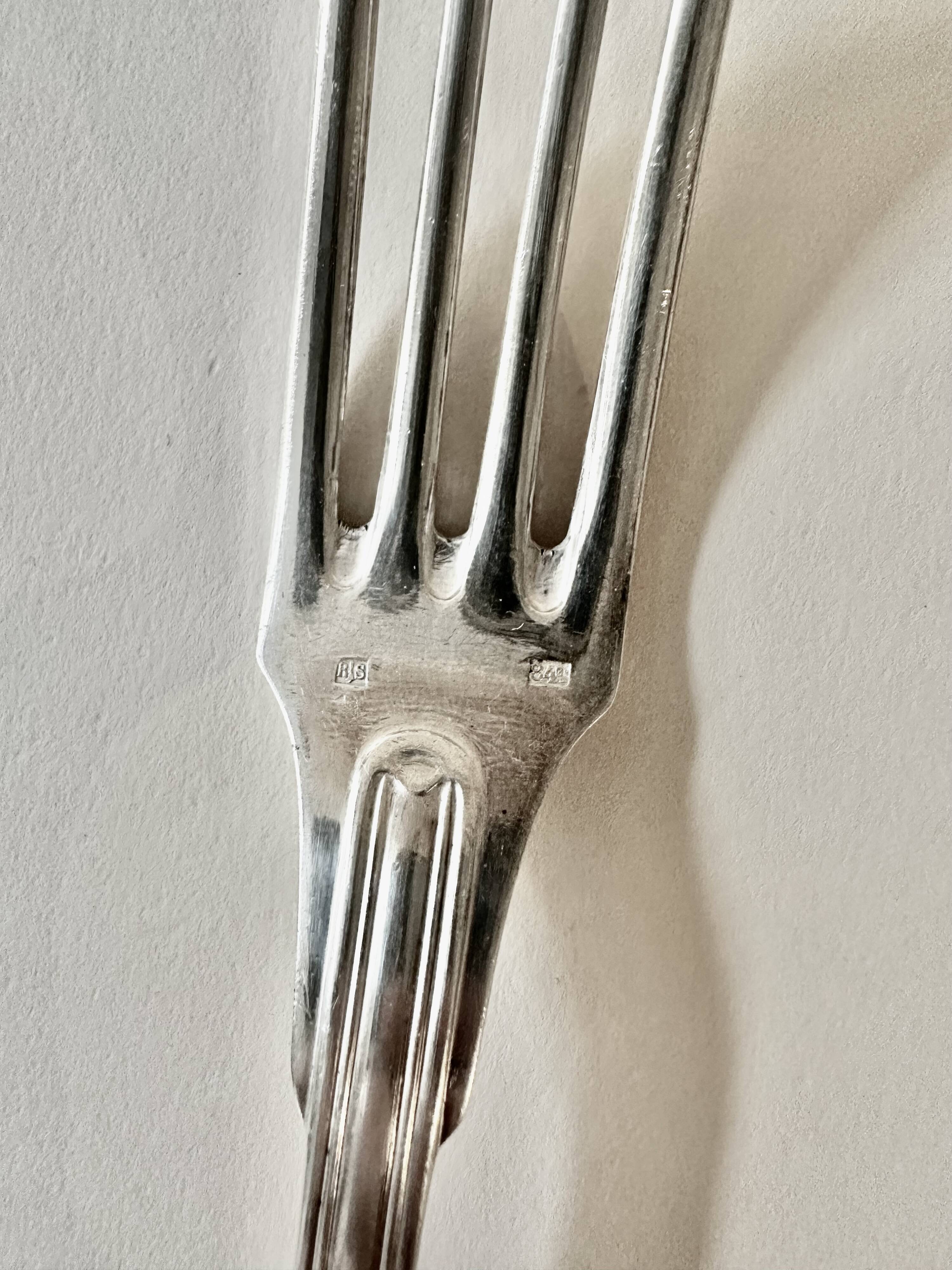 Twelve-piece silver-plated cutlery set