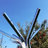 Coat rack on stainless steel stand year 70/80