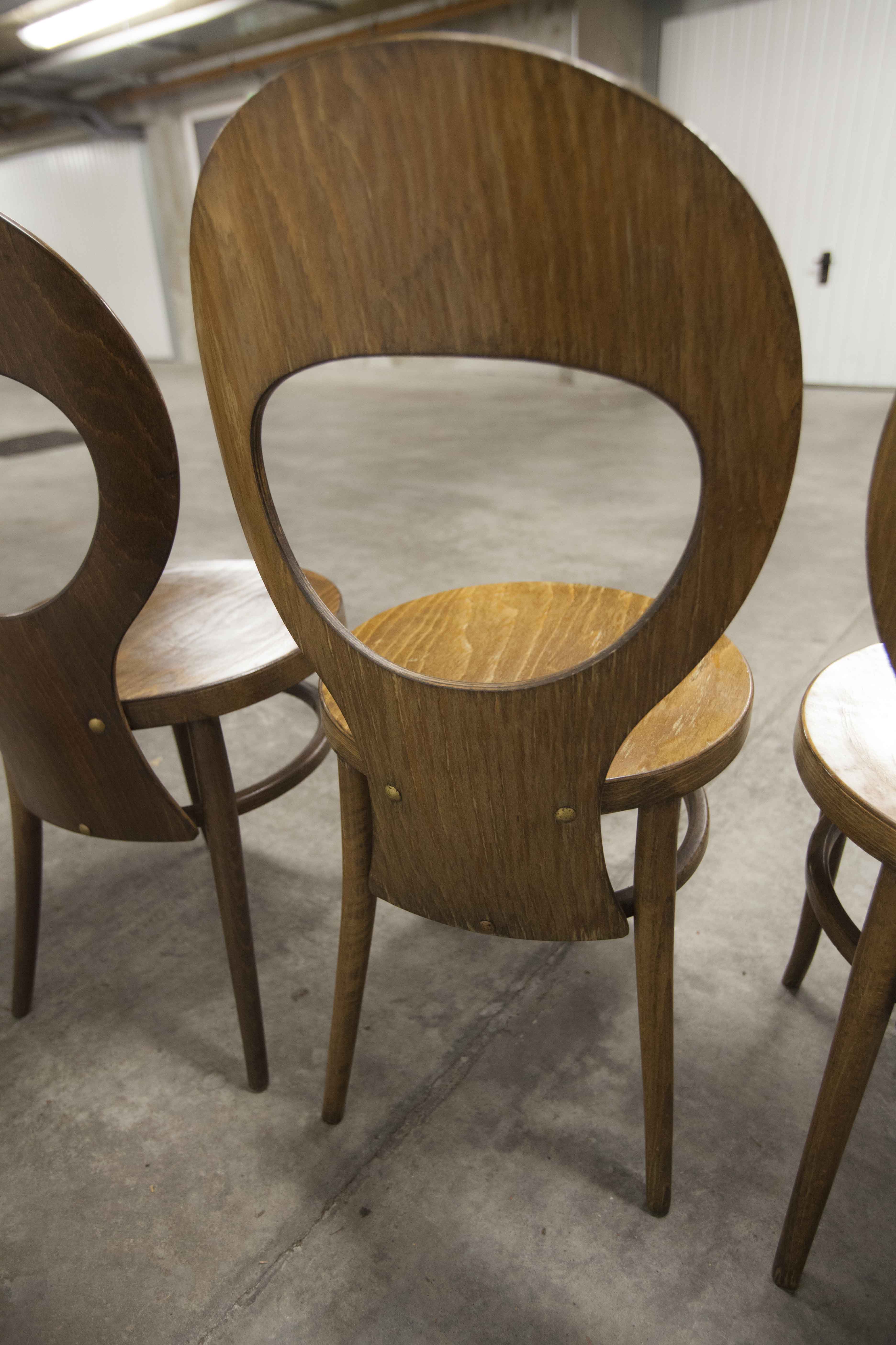 Set of 4 baumann chairs model Seagull 1970