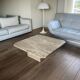 Mid-Century Brown Travertine Coffee Table