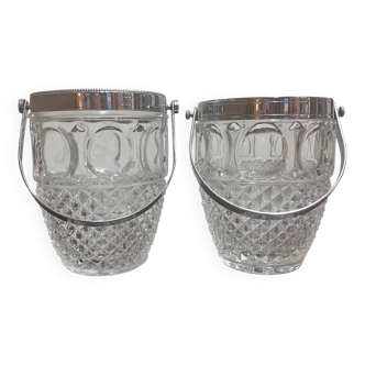 Pair of vintage ice buckets