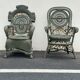 Perret & Vibert pair of ornate rattan armchairs, circa 1890