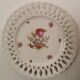 Set of 9 OPENWORK porcelain DESSERT PLATES hand painted in the style of SAXE