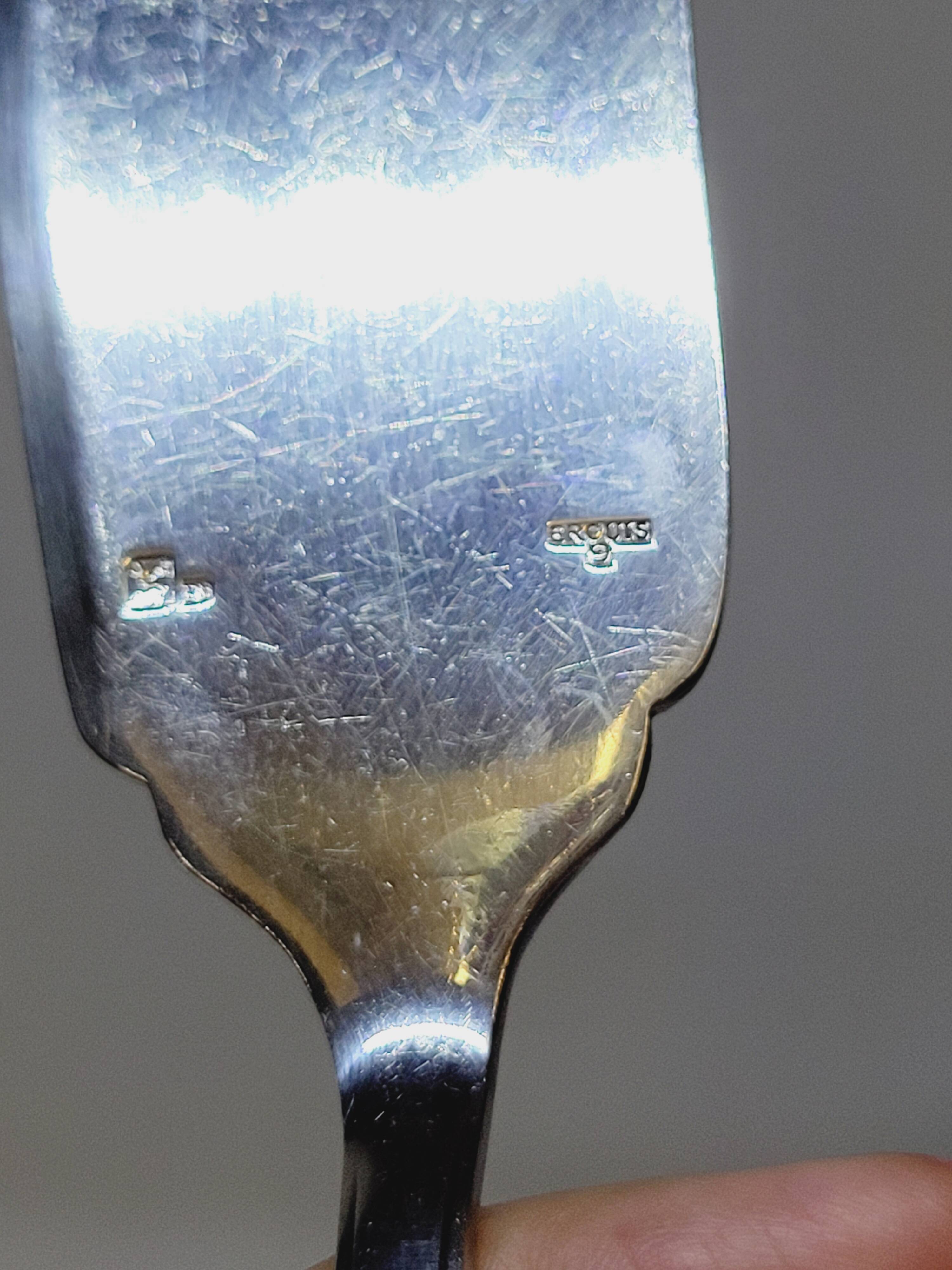 Ercuis Art Deco Silver Metal Fish Serving Cutlery Set