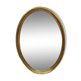Oval gilded wood mirror 46 x 65