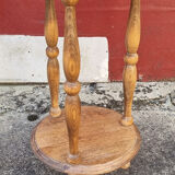 Pot holder, pedestal table, wood, vintage, 60s