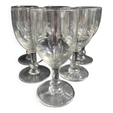 6 vintage port glasses
