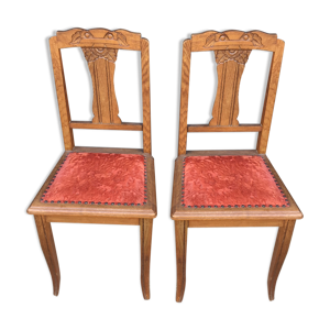 chaises art déco velours