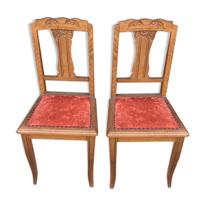Chaises art déco velours