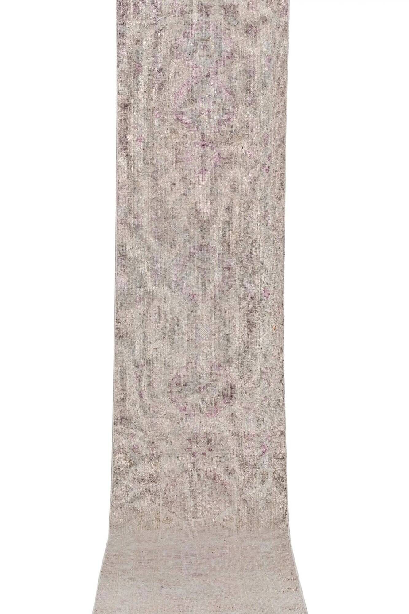Vintage Turkish hallway rug 92x440 cm