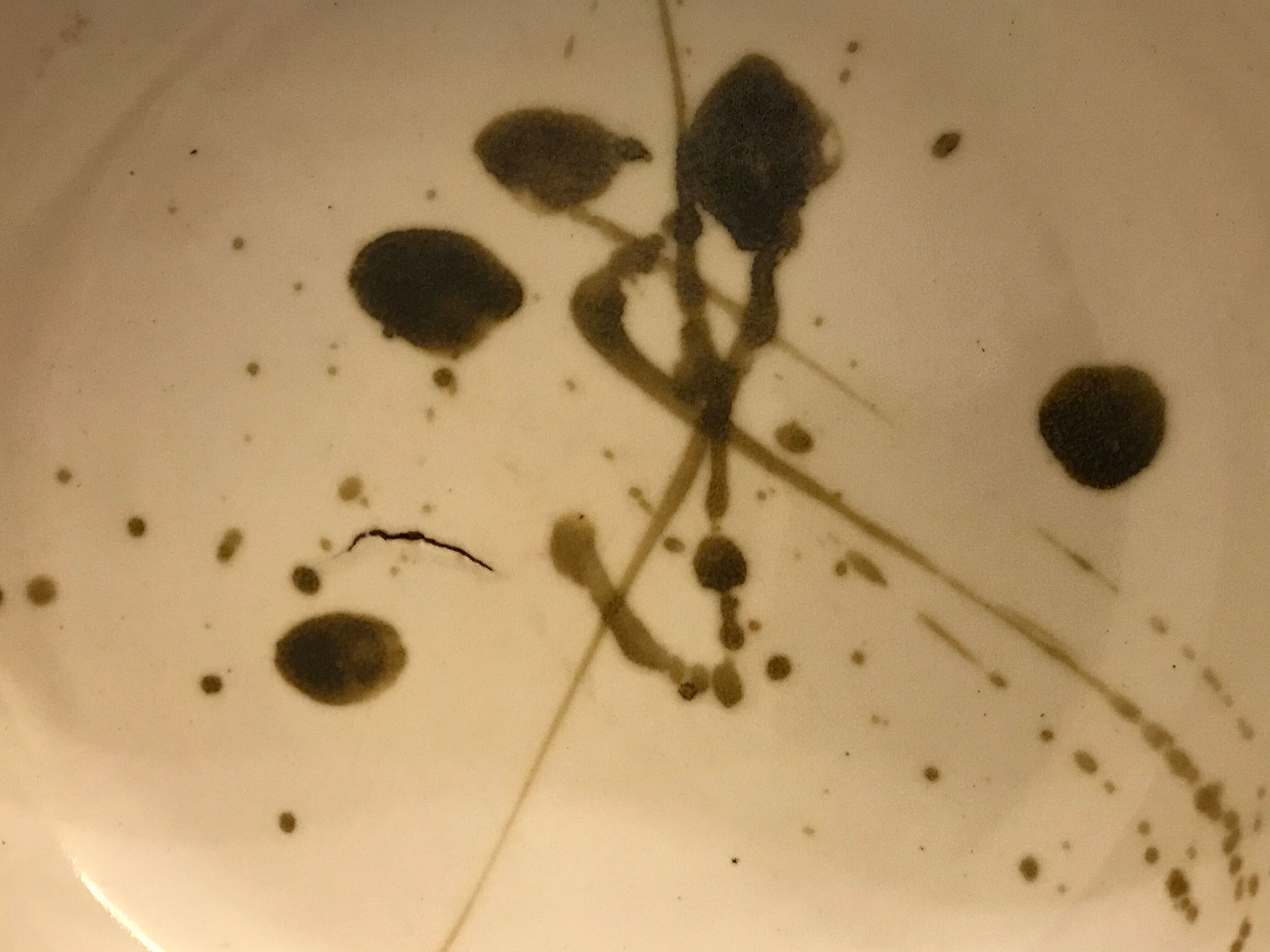 Saladier or serving dish in enamelled sandstone La Poterie de la Colombe