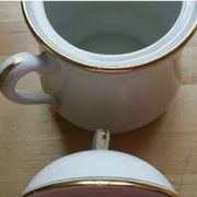 Sucrier vintage porcelaine de Limoges liseré or