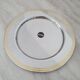 Alessi Ettore Sottsass / Serving plate in stainless steel 18/10 and gold NG5100
