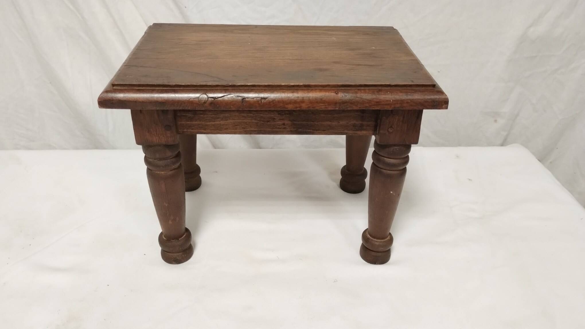 Small solid oak footrest