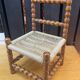 Chaise enfant corde et bois tourné