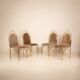 Chaises en daim et laiton 1970 Manufacture italienne