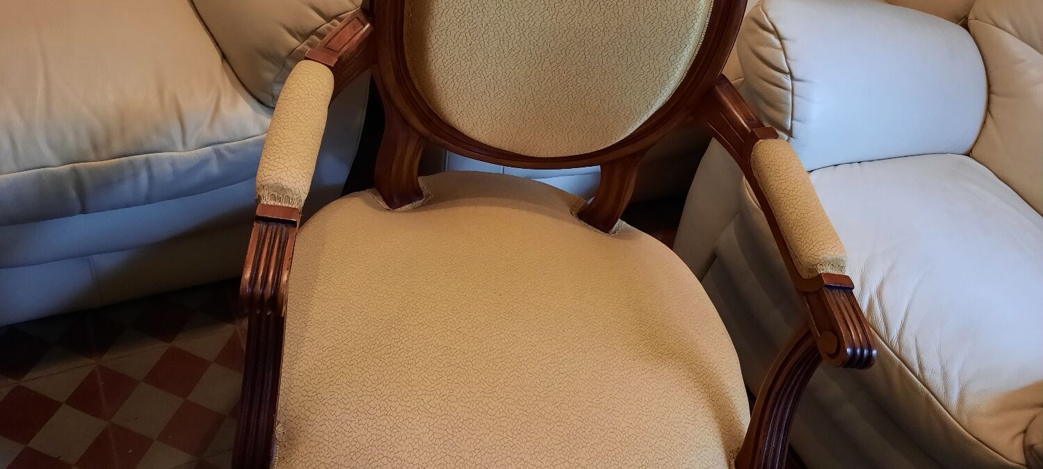 Paire de fauteuils style louis XVI